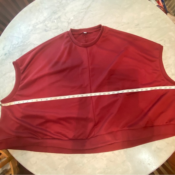 Sweatshirt like topper, oversized XL, burgundy in color - Picture 4 of 8
